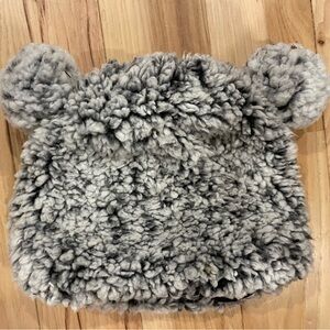 Target Gray Fuzzy Kids Bear Hat